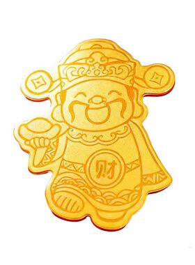 财神手机贴男女款金片999足金