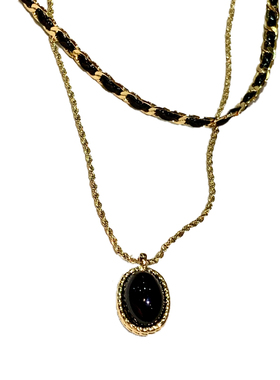 showdigu时髦双层锁骨链