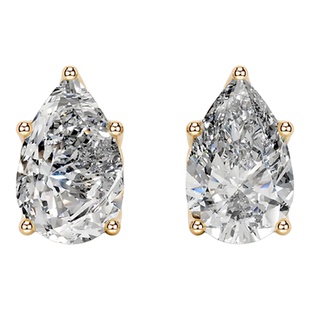 老钱风轻奢花托镀厚金四爪耳钉S925纯银镀18k金2克拉莫桑钻石耳饰