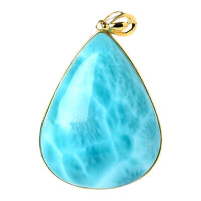 东海世家18k金海纹石吊坠