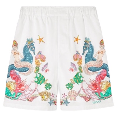 【季末优惠】VERSACE/范思哲 男士Coral Theatre棉质短裤