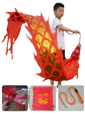舞龙彩带健身龙【带龙头】