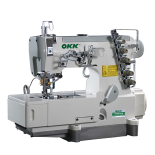 OKK500三针五线工业直驱绷缝机法兰绒毛毯领子包边缝纫平拉砍坎车