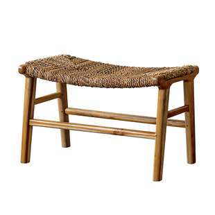 原装进口换鞋凳实木藤编脚踏搁脚凳矮凳家用入户凳子门口穿鞋凳