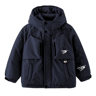 女童冬季多巴胺户外冲锋衣羽绒服2025新款儿童女孩冬装防风厚外套