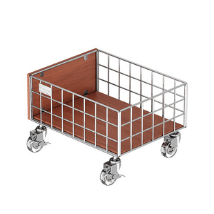 中古风书架一体靠墙可移动家用学生书房置物架桌下小推车带轮书框