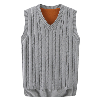 无袖v领马甲保暖线衫毛衣背心