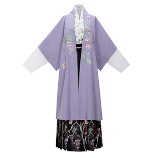 花朝记｜苏幕遮｜绣花秋冬传统汉服｜宋制长干寺背心飞机袖百迭裙