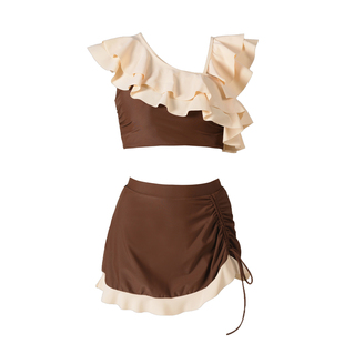 泳衣女款泡温泉高级感绝美女士分体成人高颜值小个子小胸平胸专用