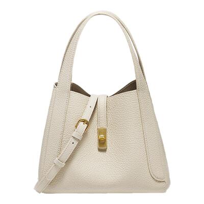 百丽女包红真皮通勤菜篮子婚包