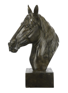 工艺复古树脂欧式风马头装饰摆件