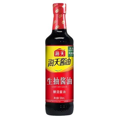 海天生抽酱油500ml酿造酱油