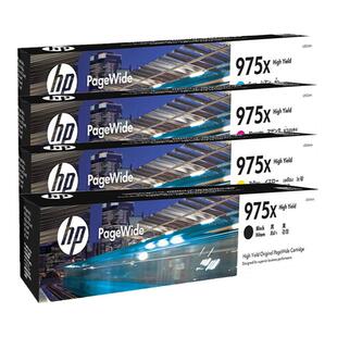HP惠普打印旗舰店官方原装975A 976Y黑色墨盒彩色墨水盒Pro X452 x552 x477 x577dn dw打印机
