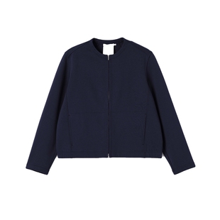  klee klee2026早春新款女装环保棉厚针织拉链夹克外套K0261JA02