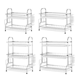 卡罗特不锈钢沥水碗架厨房置物架多功能家用放碗筷盘子碗碟收纳架