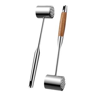 德国不锈钢松肉锤厨房家用牛排专用锤肉神器嫩肉工具敲打断筋锤子