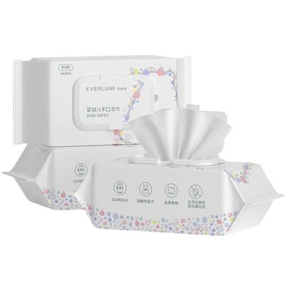 婴儿手口专用湿纸巾加大加厚80抽