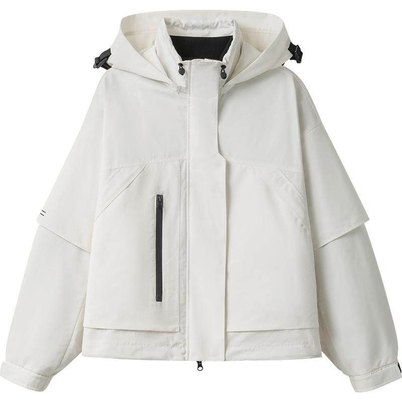 【90白鹅绒】播冬季短款户外风机能感羽绒服女防寒外套BDR4RD4107