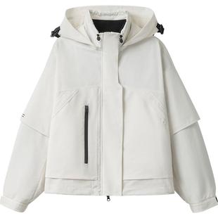 播短款户外风机能感鹅绒服女冬季防寒保暖外套BDR4RD4107