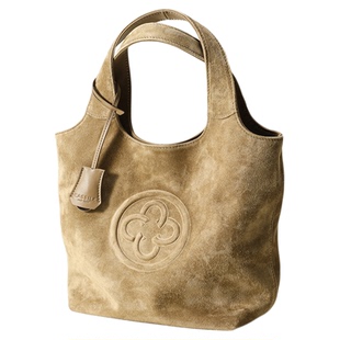 CASSILE卡思乐MINI马甲包2026新款冬羊皮复古绒面软手提菜篮包