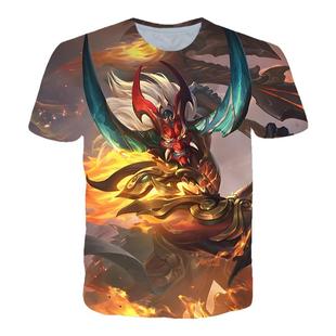 王者荣耀典韦战鼓燎原衣服短袖T恤夏季男女中小学生青少年cos上衣