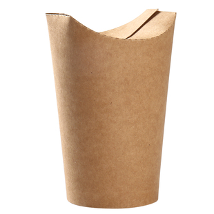 远传一次性牛皮纸杯封口薯条小吃杯炸鸡块盒子外卖打包桶商用批发