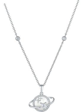 周六福项链女绮梦星球链坠S925银高级感轻奢小众送女友本命年礼物