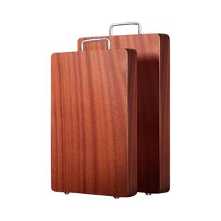 乌檀木整木菜板实木抗菌防霉家用切菜板案板乌金檀木原木砧板钻板