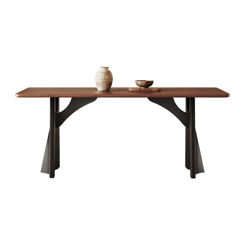 中古风实木餐桌长方形家用白蜡木法式复古飞鸦高端大板全实木长桌