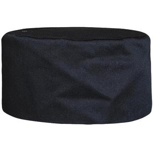 厨乐乐正品餐饮饭店酒店厨房面点师平顶帽带网黑色厨师帽子工作帽