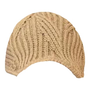 2025针织百搭宽松时尚女士韩版秋冬鸭舌帽遮白发手工针织保暖帽子