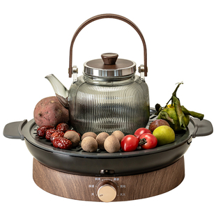 瓷牌茗室内围炉煮茶玻璃煮茶壶电陶炉多功能围聚茶炉家用花茶茶壶