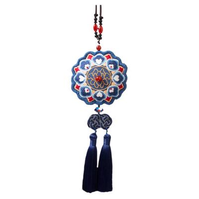 敦煌藻井车挂件刺绣手工diy材料