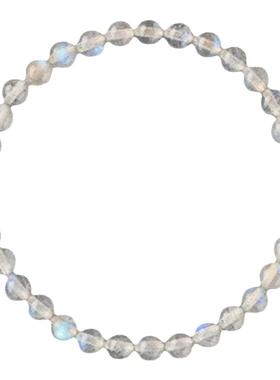 天然灰月光石手链水晶单圈手串女