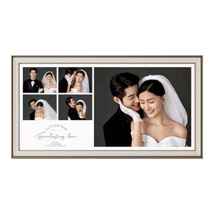 定制婚纱照相框挂墙照片放大制作洗结婚照加打印多宫格全家福相片