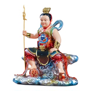 三太子哪咤红孩儿像玻璃钢树脂佛像中坛元帅三太子摆件88cm1.6米
