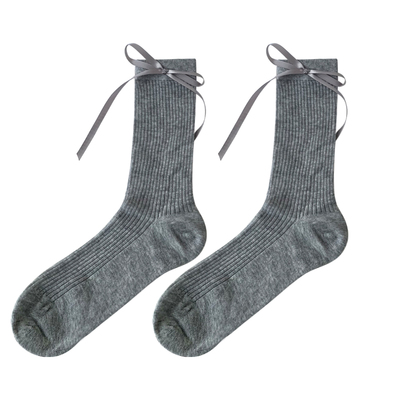 灰色中筒袜女春夏薄款