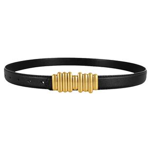 腰带女细真皮配大衣毛衣装饰西装裙子2025新款皮带黑色高级感腰封