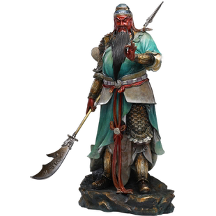 东来紫关公摆件武财神神像铜雕招财供奉铜像关帝圣君京铜伽蓝菩萨