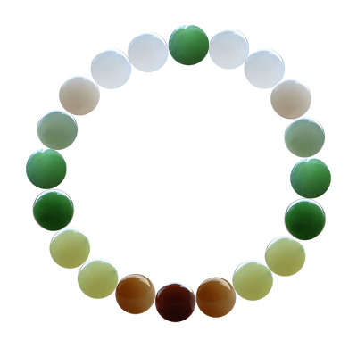 桃蹊天然和田玉多宝手串