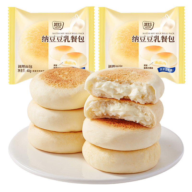 纳豆豆乳餐包早餐夹心糕点