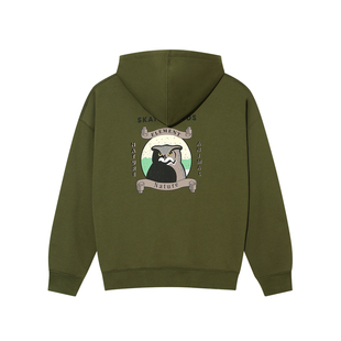 美国ELEMENT滑板连帽卫衣男趣味印花抗静电一体绒重磅落肩上衣潮