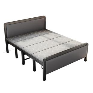 折叠床午休单人床1米5双人床出租屋简易床成人家用铁床午睡硬板床