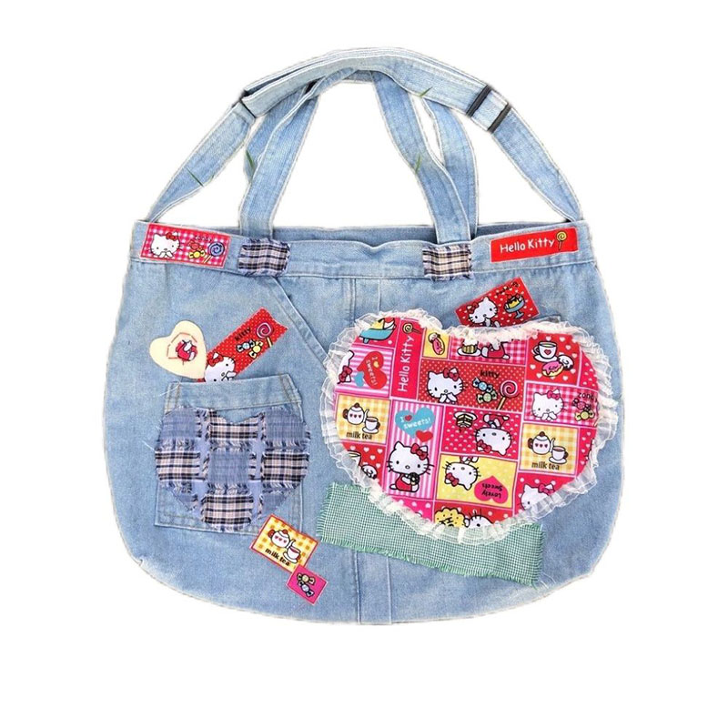 HELLOKITTY单肩斜挎牛仔帆布包
