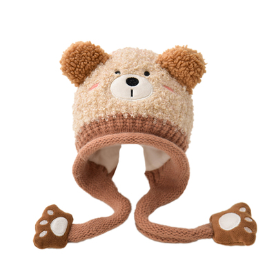 冬季加厚保暖护耳男童女童毛线帽