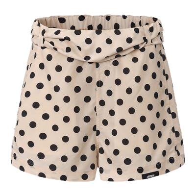 LACERTA 2026春夏新款波点腰头外翻缎面H型短裤女休闲宽松短裤