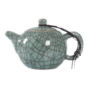 龙泉青瓷陶瓷紫砂哥窑茶壶功夫茶具大号茶壶单壶过滤泡280ml冰裂