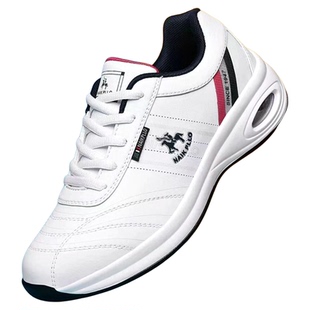 保罗真皮女鞋运动小白鞋轻便休闲鞋防臭波鞋气垫减震旅游鞋情侣鞋