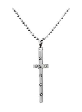 镶嵌项坠925纯银女十字简约