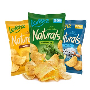 德国进口lorenz劳仑兹薯片土豆片薯条伦笑脸鬼解馋追剧膨化零食品